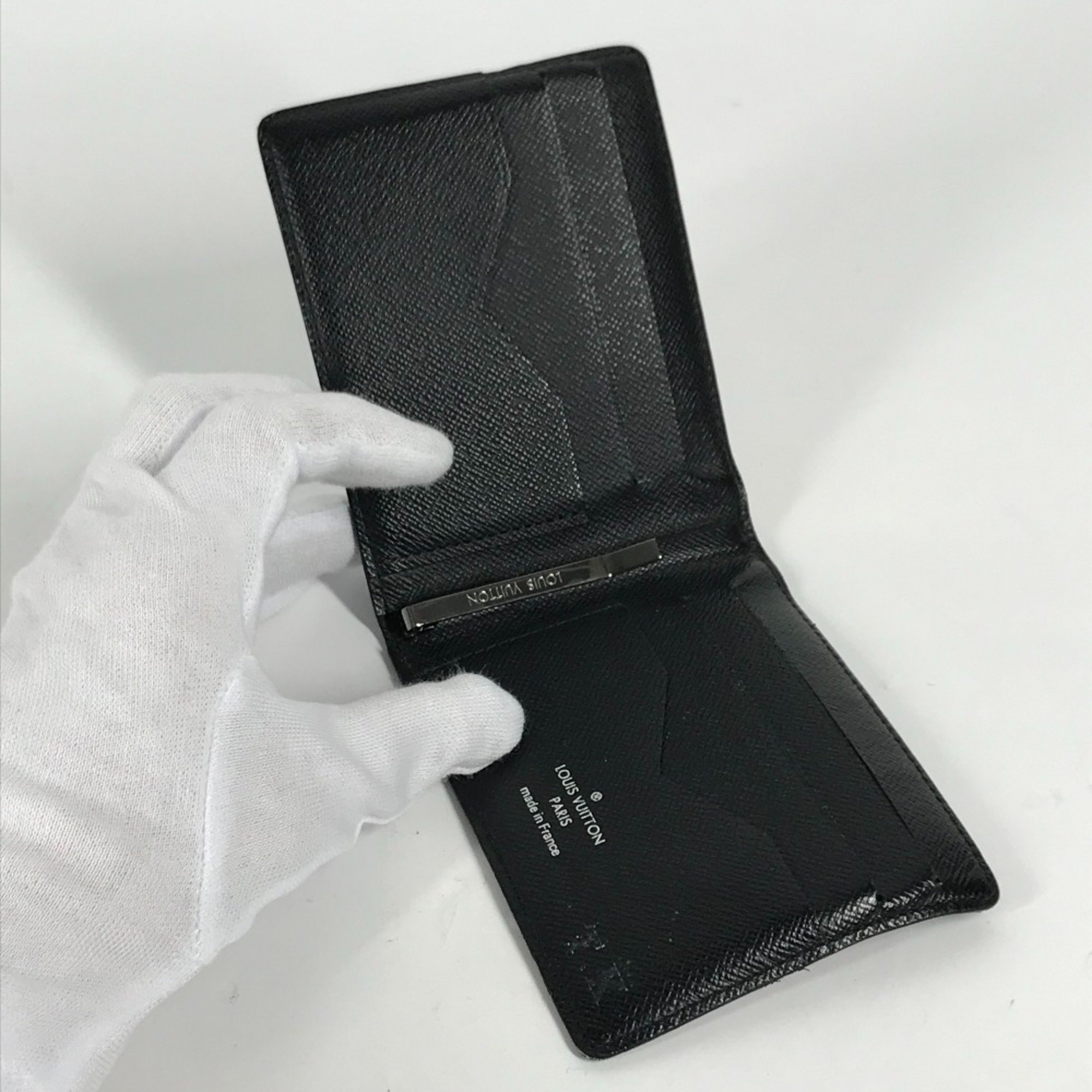 Louis Vuitton M62480 MonogramEclipse Compact Wallet with Money Clip Folded wallet Black