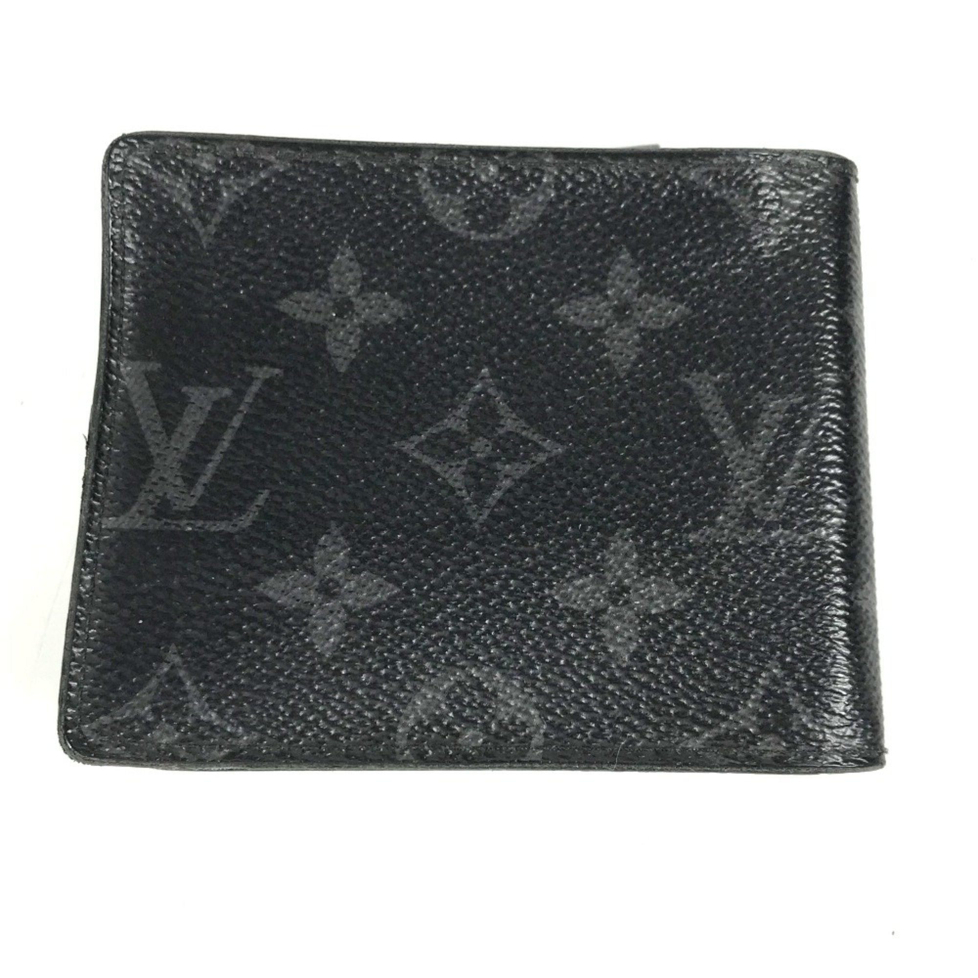 Louis Vuitton M62480 MonogramEclipse Compact Wallet with Money Clip Folded wallet Black