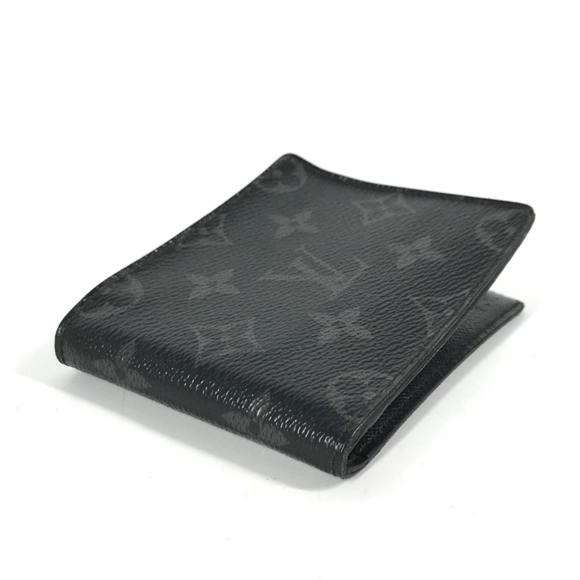 Louis Vuitton M62480 MonogramEclipse Compact Wallet with Money Clip Folded wallet Black