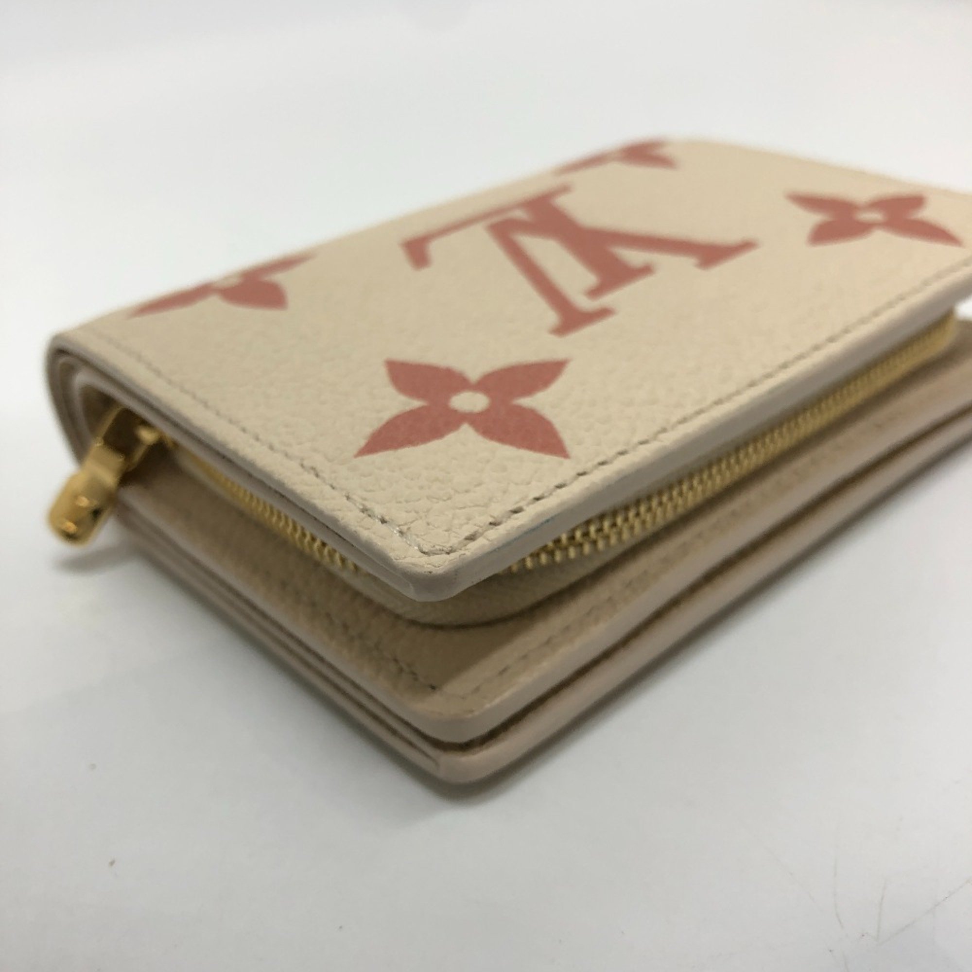 Louis Vuitton M81927 MonogramEmpreinte Wallet Compact Wallet Wallet Folded wallet Crme x Rose Trianon Beige Pink Based