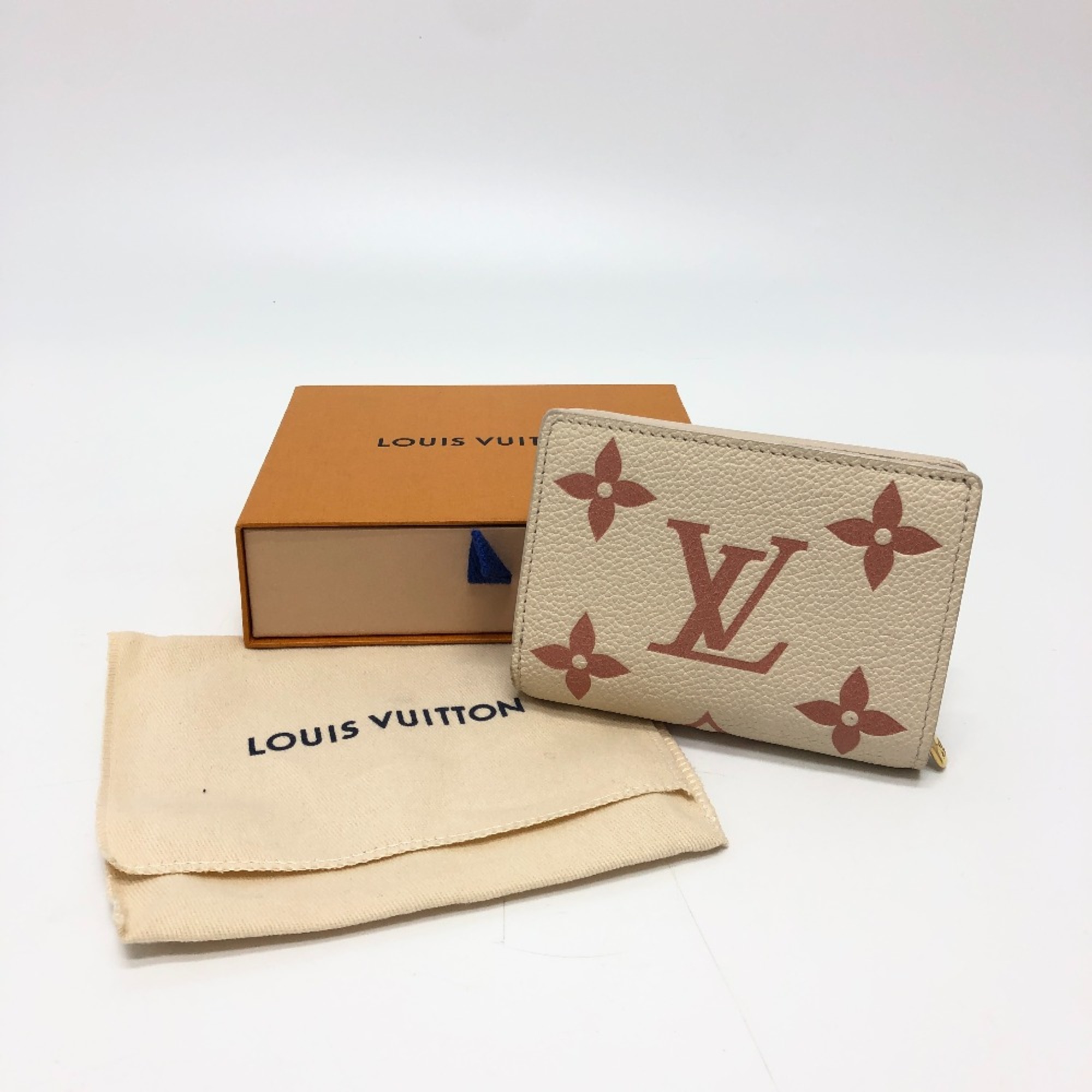 Louis Vuitton M81927 MonogramEmpreinte Wallet Compact Wallet Wallet Folded wallet Crme x Rose Trianon Beige Pink Based