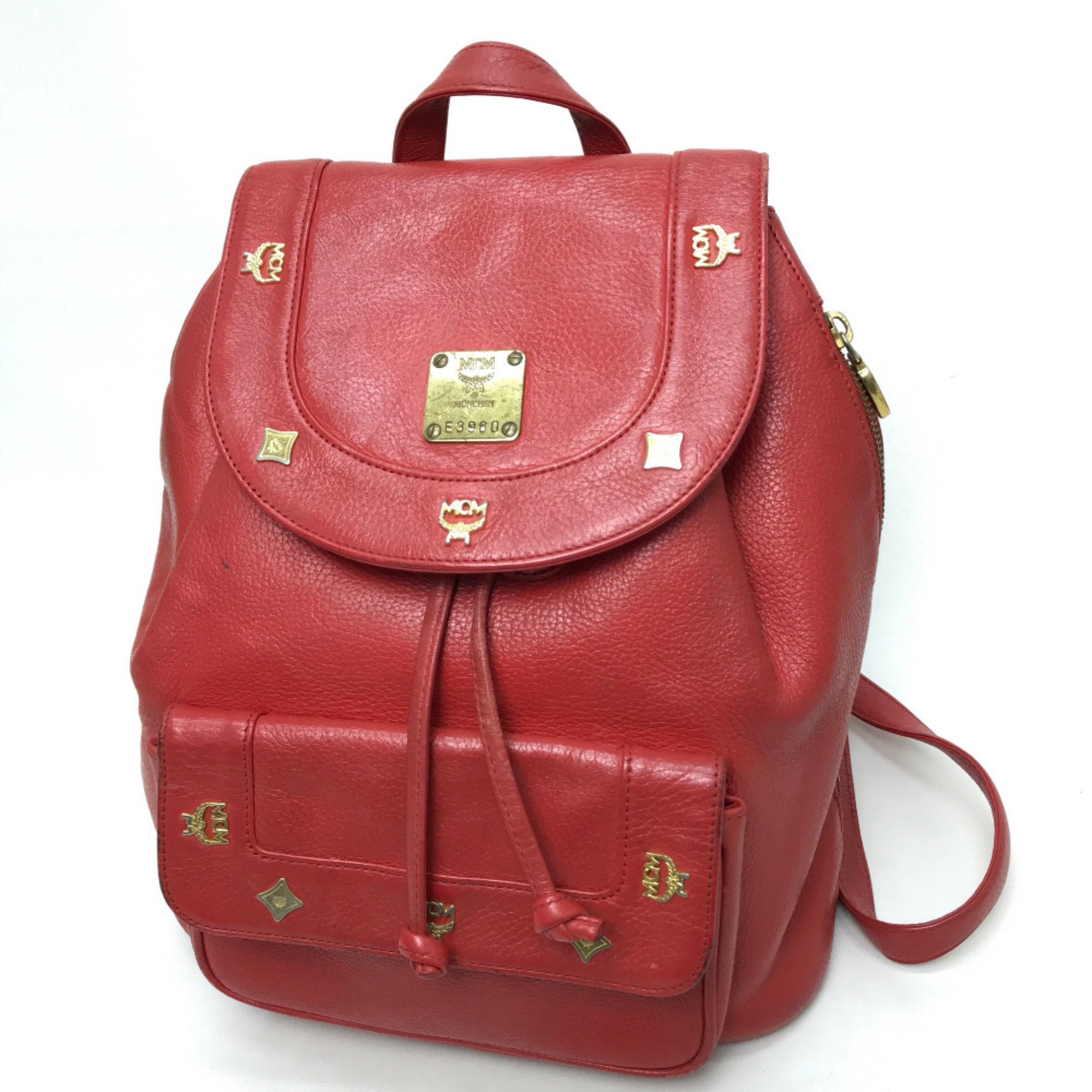 MCM Town Backpack Backpack Backpack Backpack Red