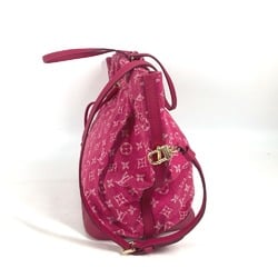 Louis Vuitton M40870 MonogramDenim Bag Bucket Tote Bag Drawstring Crossbody Shoulder Bag Rose Andian pink