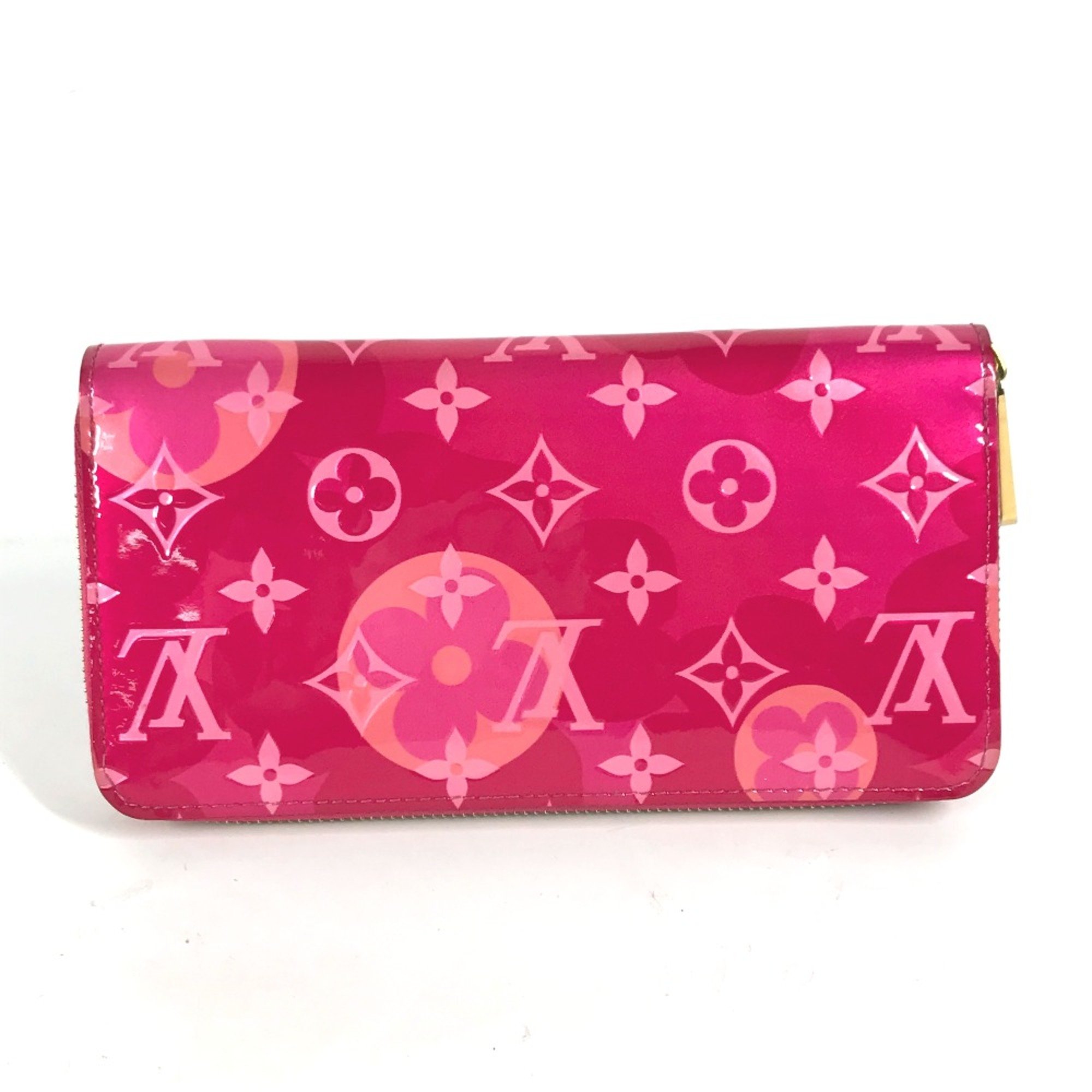 Louis Vuitton M90585 MonogramVernis 2021 Japan Exclusive Valentine's Day Exclusive Long Wallet pink