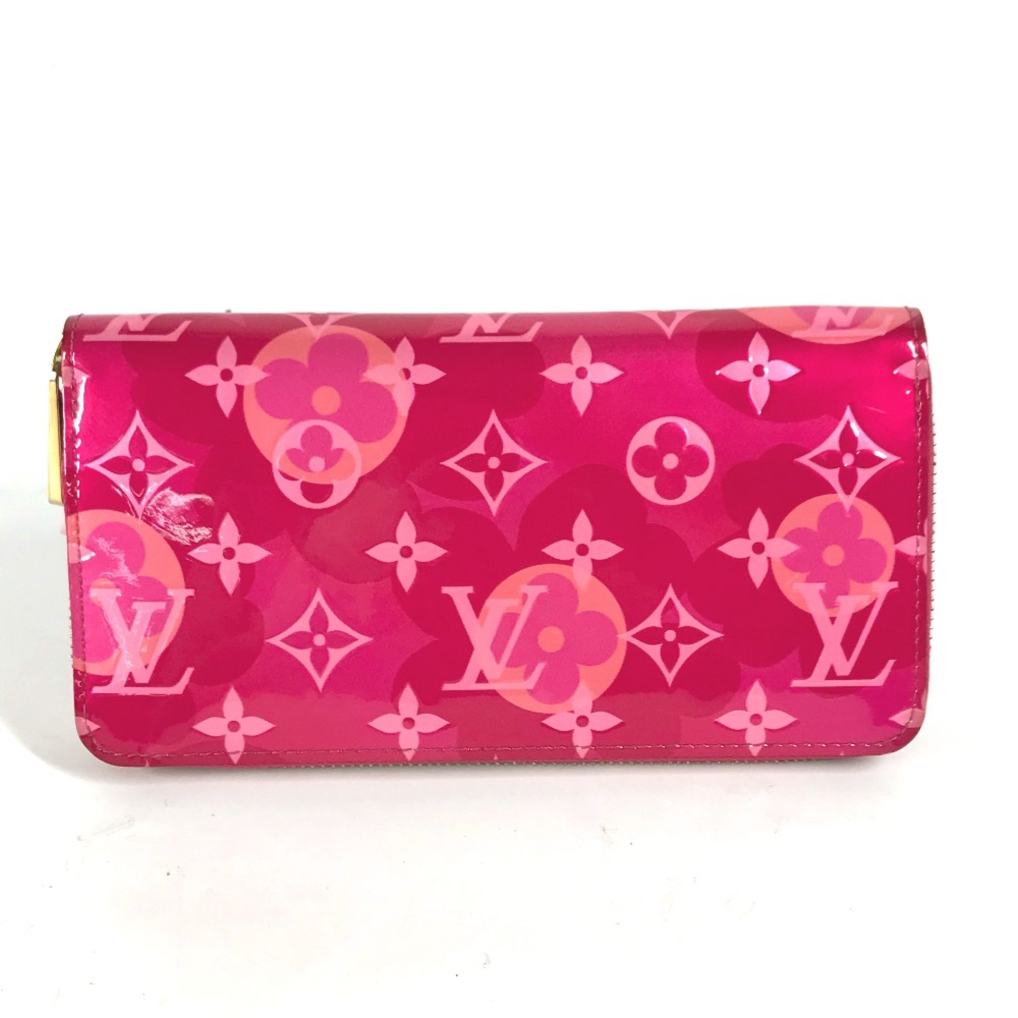 Louis Vuitton M90585 MonogramVernis 2021 Japan Exclusive Valentine's Day Exclusive Long Wallet pink