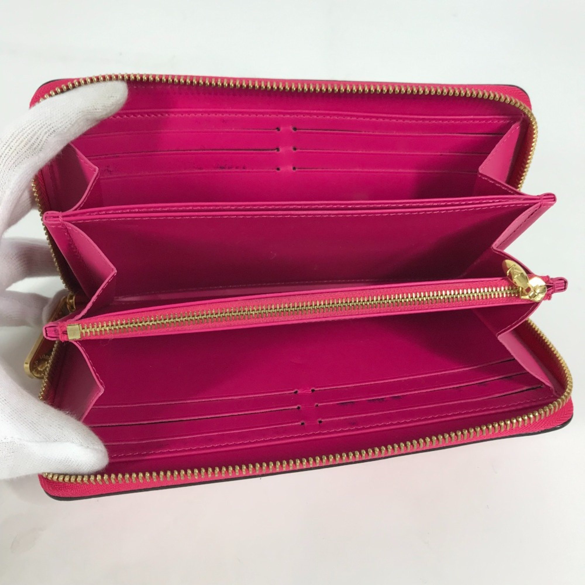 Louis Vuitton M90585 MonogramVernis 2021 Japan Exclusive Valentine's Day Exclusive Long Wallet pink