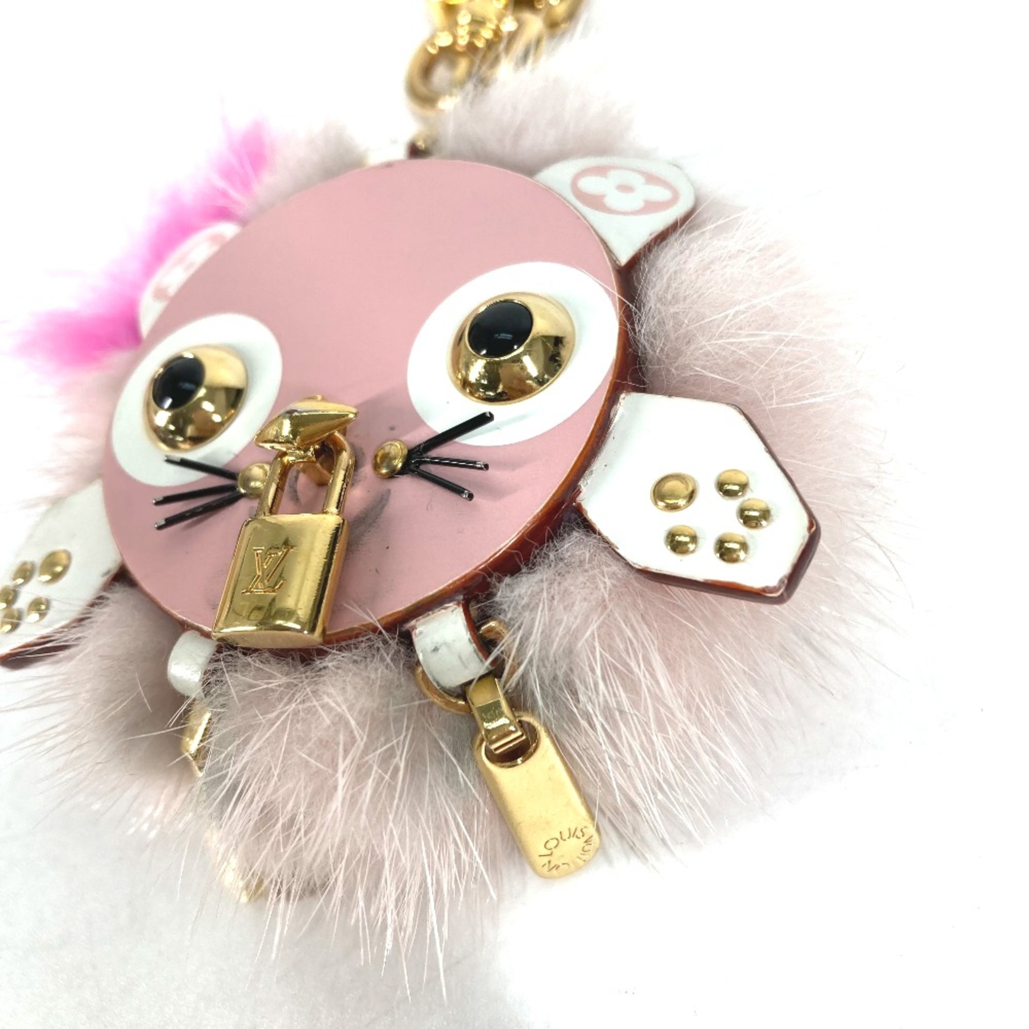 Louis Vuitton M63093 Bag Charm Key Holder pink