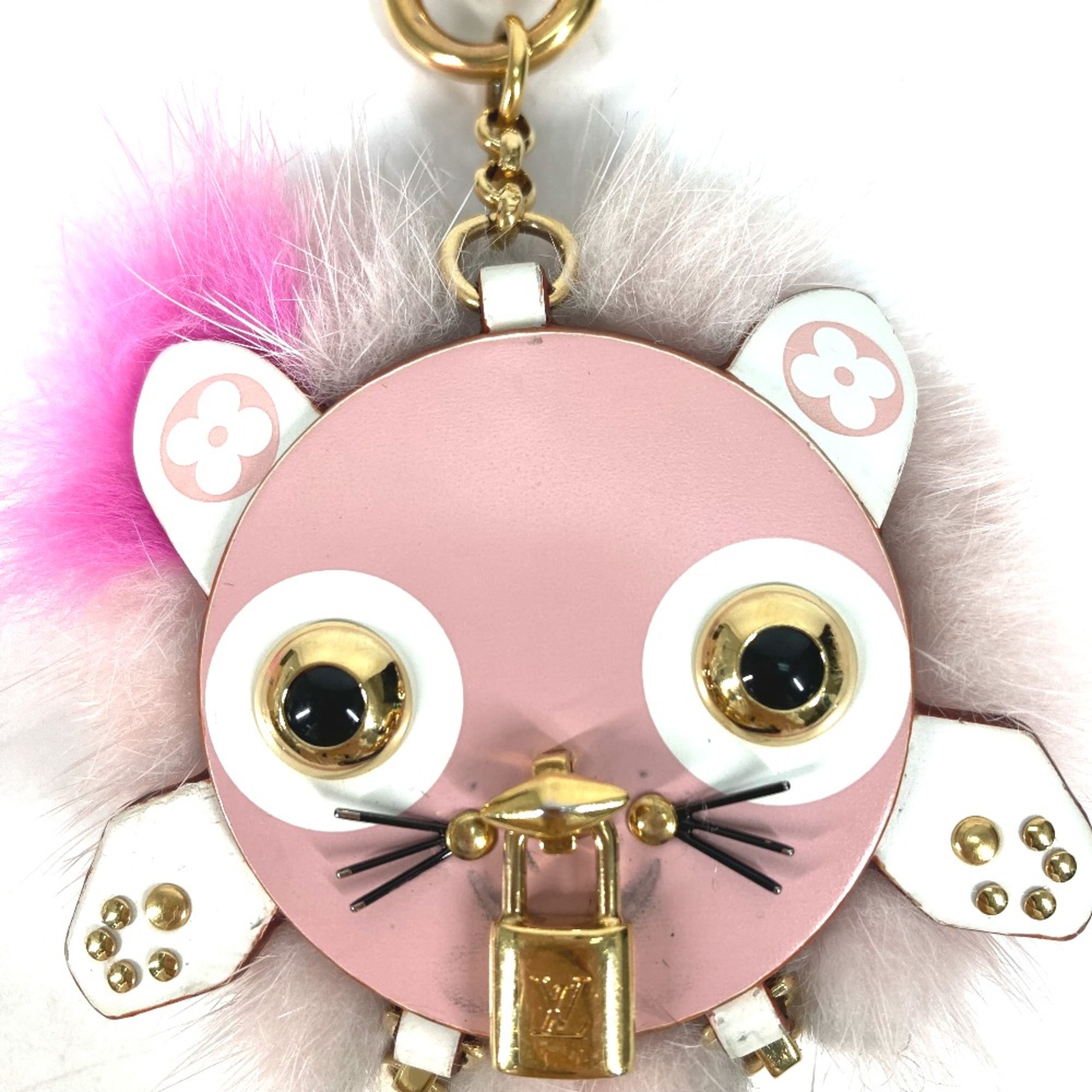 Louis Vuitton M63093 Bag Charm Key Holder pink