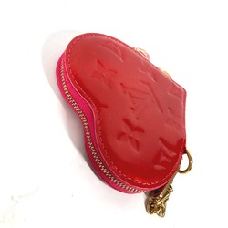 Louis Vuitton M93657 MonogramVernis Wallet Coin Compartment Chain coin purse Rose Pop pink