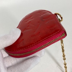 Louis Vuitton M93657 MonogramVernis Wallet Coin Compartment Chain coin purse Rose Pop pink