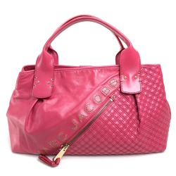 Marc jacobs logo Bag Hand Bag Tote Bag pink pink GoldHardware