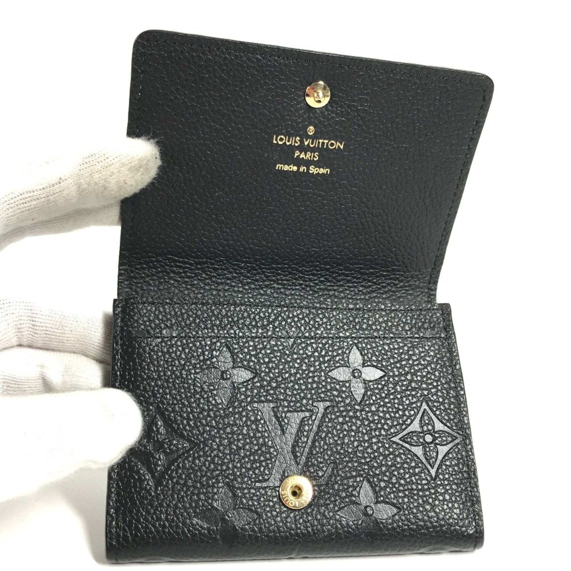 Louis Vuitton M58456 MonogramEmpreinte Business Card Holder Pass Case Card Case Noir Black