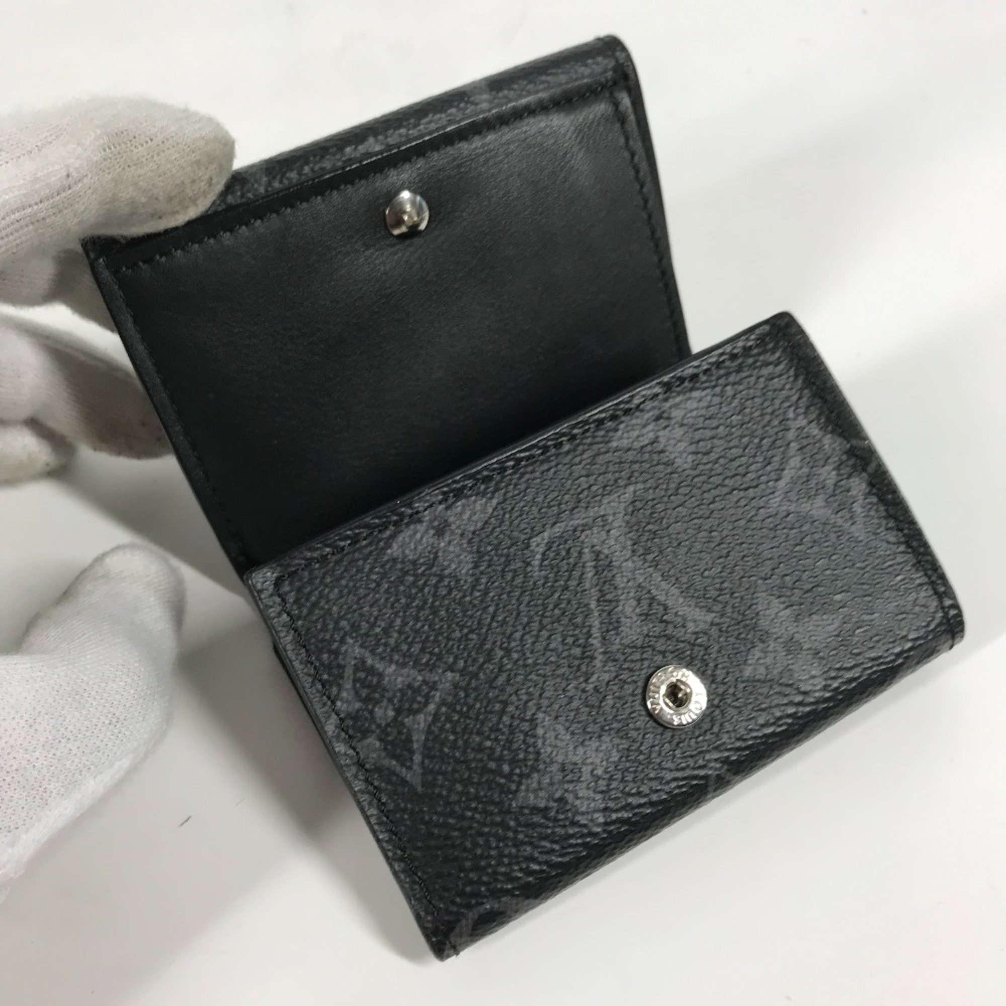 Louis Vuitton M67630 MonogramEclipse Compact wallet Trifold wallet Black