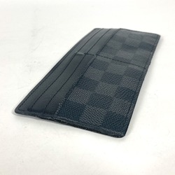 Louis Vuitton N63084 Damier Graphite Card Case only Business card holder Card Case Black