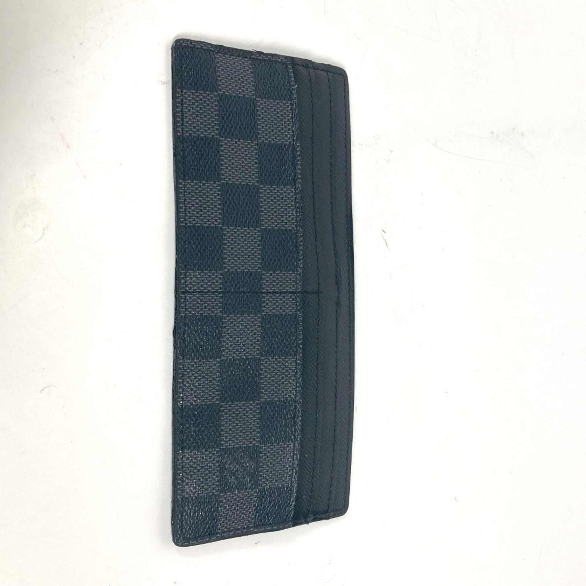 Louis Vuitton N63084 Damier Graphite Card Case only Business card holder Card Case Black