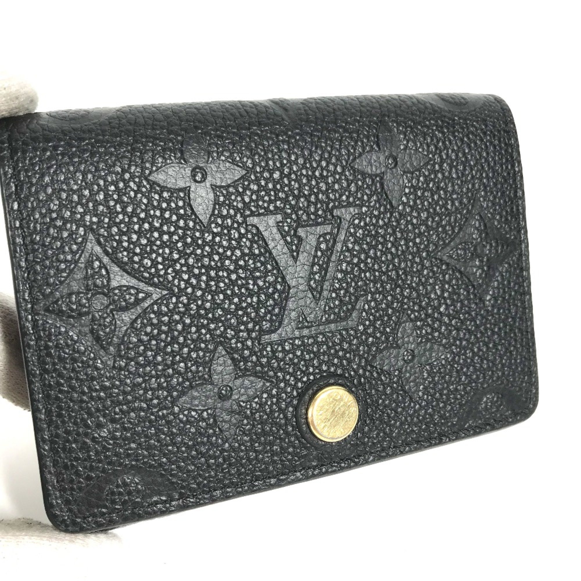 Louis Vuitton M58456 MonogramEmpreinte Business Card Holder Pass Case Card Case Noir Black