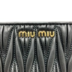 Miu Miu 5ML010 Materasse Zip Around L-shaped long wallet Long Wallet Black GoldHardware