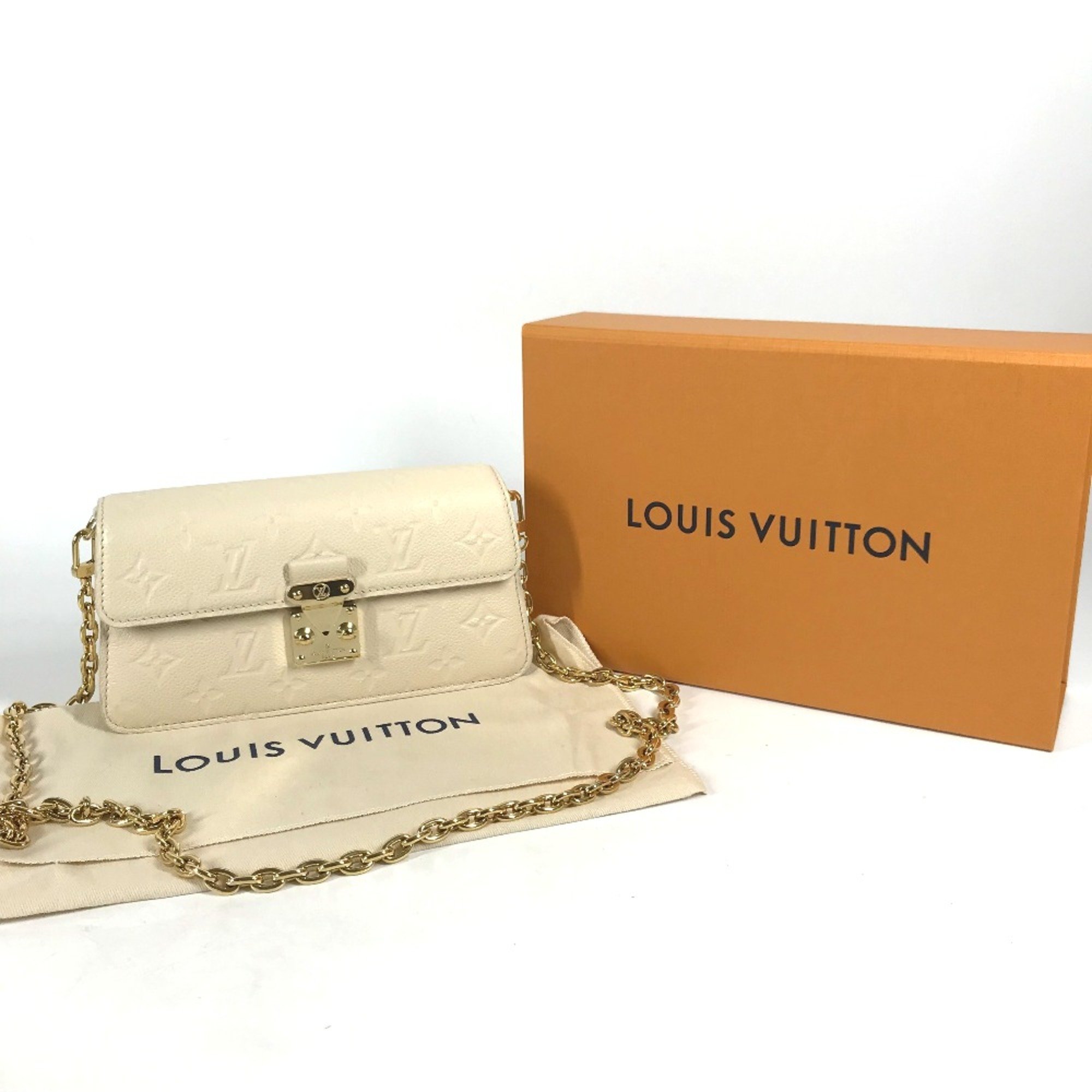 Louis Vuitton M82836 MonogramEmpreinte Pochette Crossbody bag Shoulder Bag claim Beige