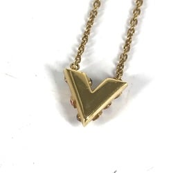 Louis Vuitton M68920 Accessories V logo Chain Necklace Gold Multicolore