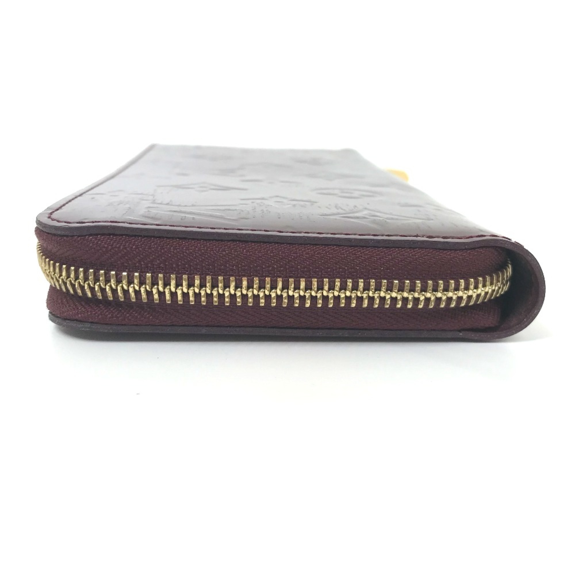 Louis Vuitton M90416 MonogramVernis Zip Around Long Wallet Amarante purple