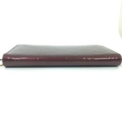 Louis Vuitton M90416 MonogramVernis Zip Around Long Wallet Amarante purple