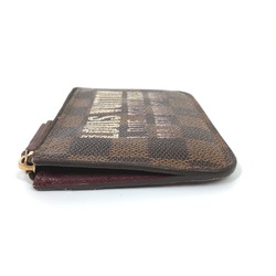 Louis Vuitton N63094 Damier Wallet Coin Compartment Key Chain coin purse Brown