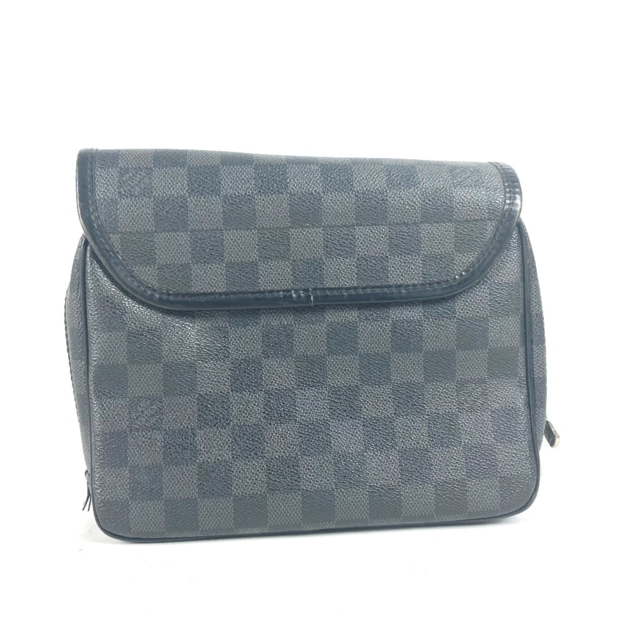 Louis Vuitton N41419 Damier Graphite Flap multi-purpose pouch Pouch Black