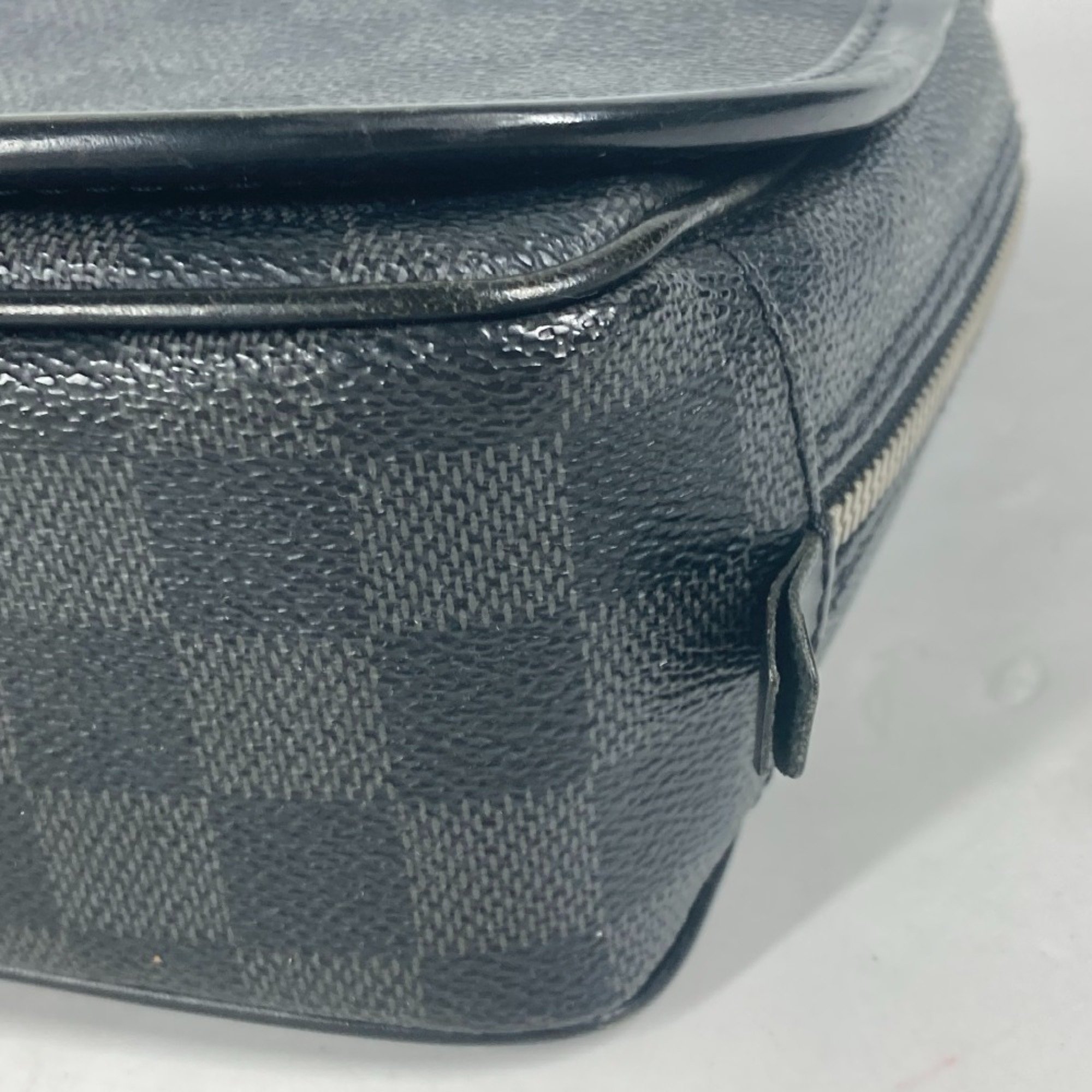 Louis Vuitton N41419 Damier Graphite Flap multi-purpose pouch Pouch Black