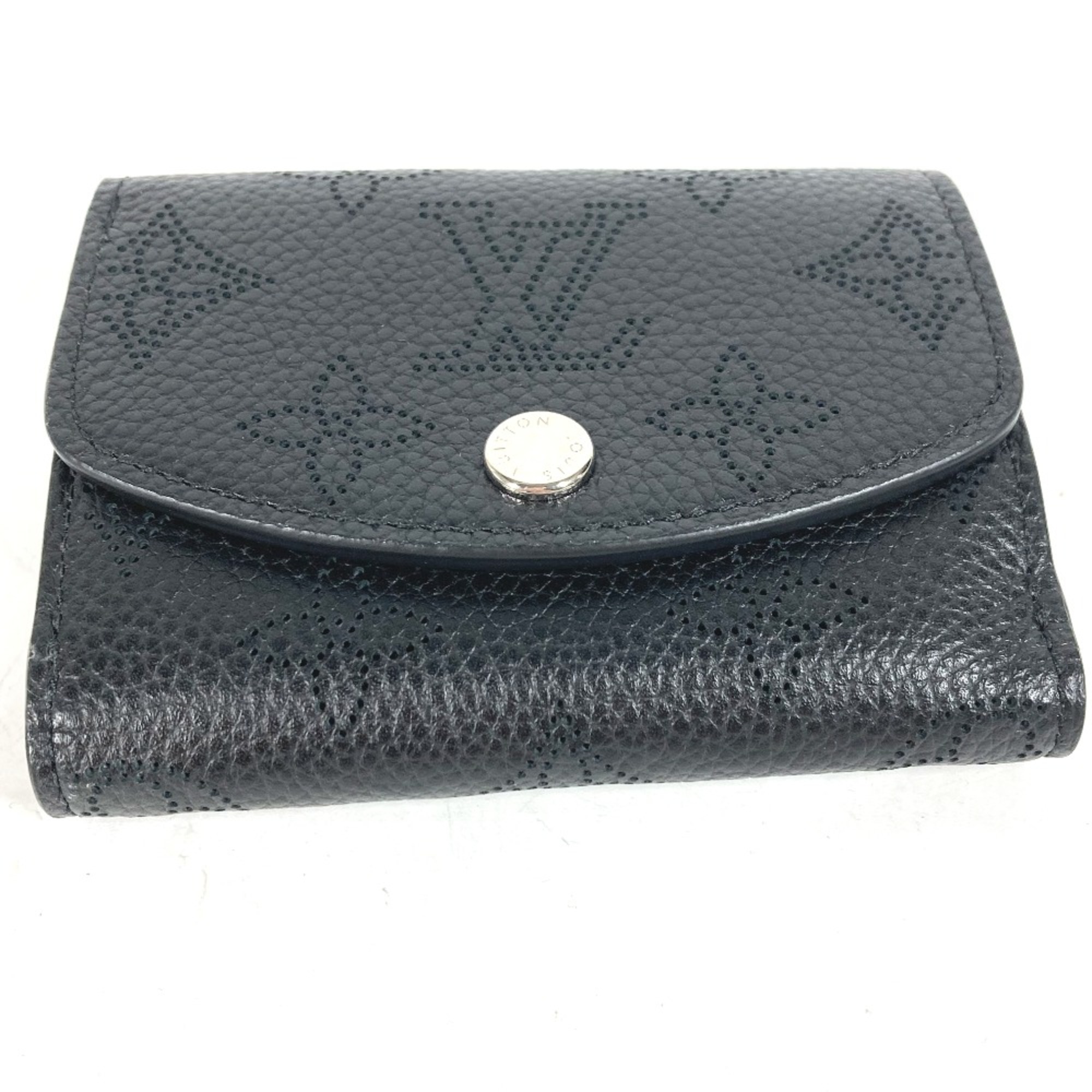 Louis Vuitton M67498 Mahina Compact wallet Trifold wallet Noir Black