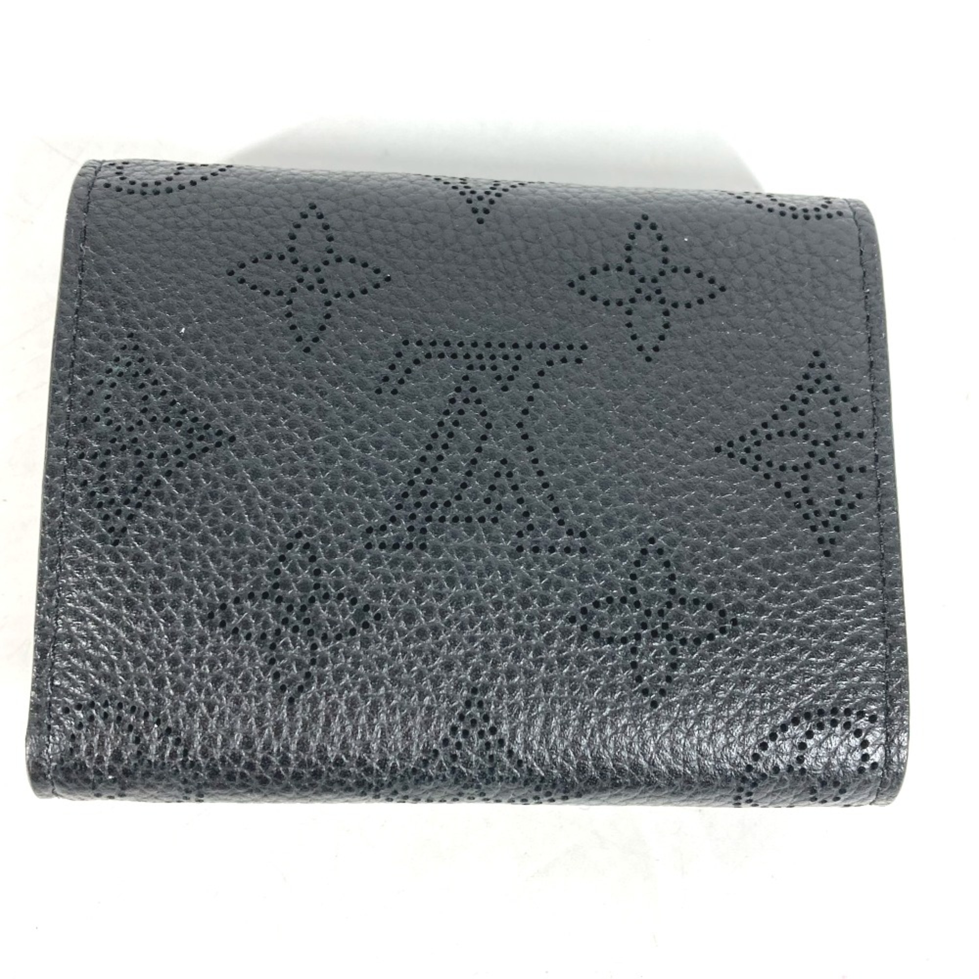 Louis Vuitton M67498 Mahina Compact wallet Trifold wallet Noir Black