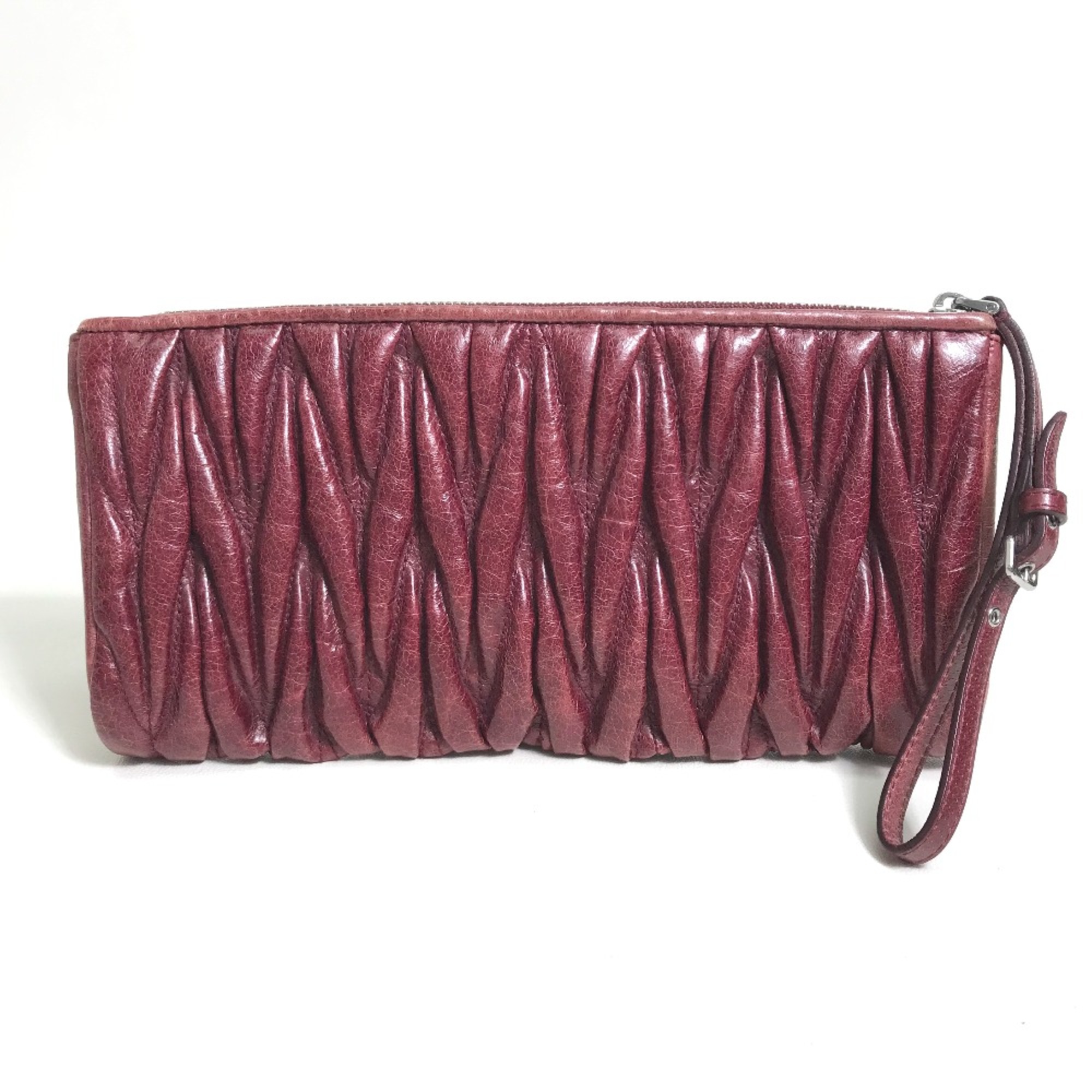 Miu Miu Materasse Bag Pouch Purple Red Based