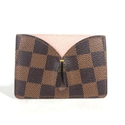 Louis Vuitton N61222 Damier Business Card Holder Pass Case Card Case Rose- Valerie Brown pink