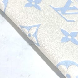 Louis Vuitton M83308 MonogramEmpreinte Zip Around Long Wallet Latte White/Candy Blue blue White