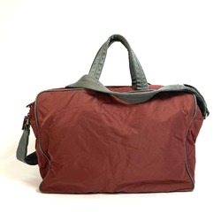 PRADA PRADA Sports Bag 2WAY Duffle Bag RedBrownBased