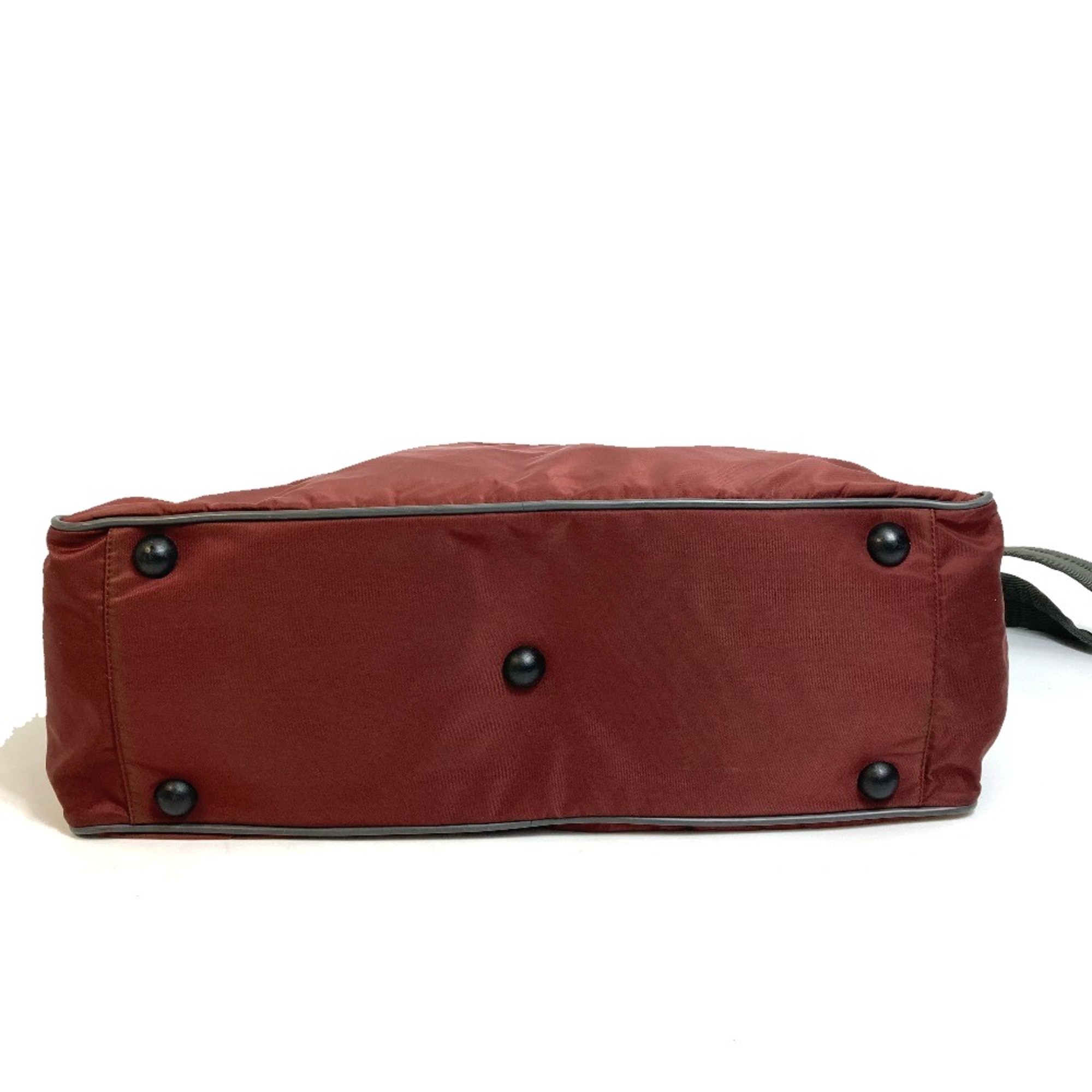 PRADA PRADA Sports Bag 2WAY Duffle Bag RedBrownBased