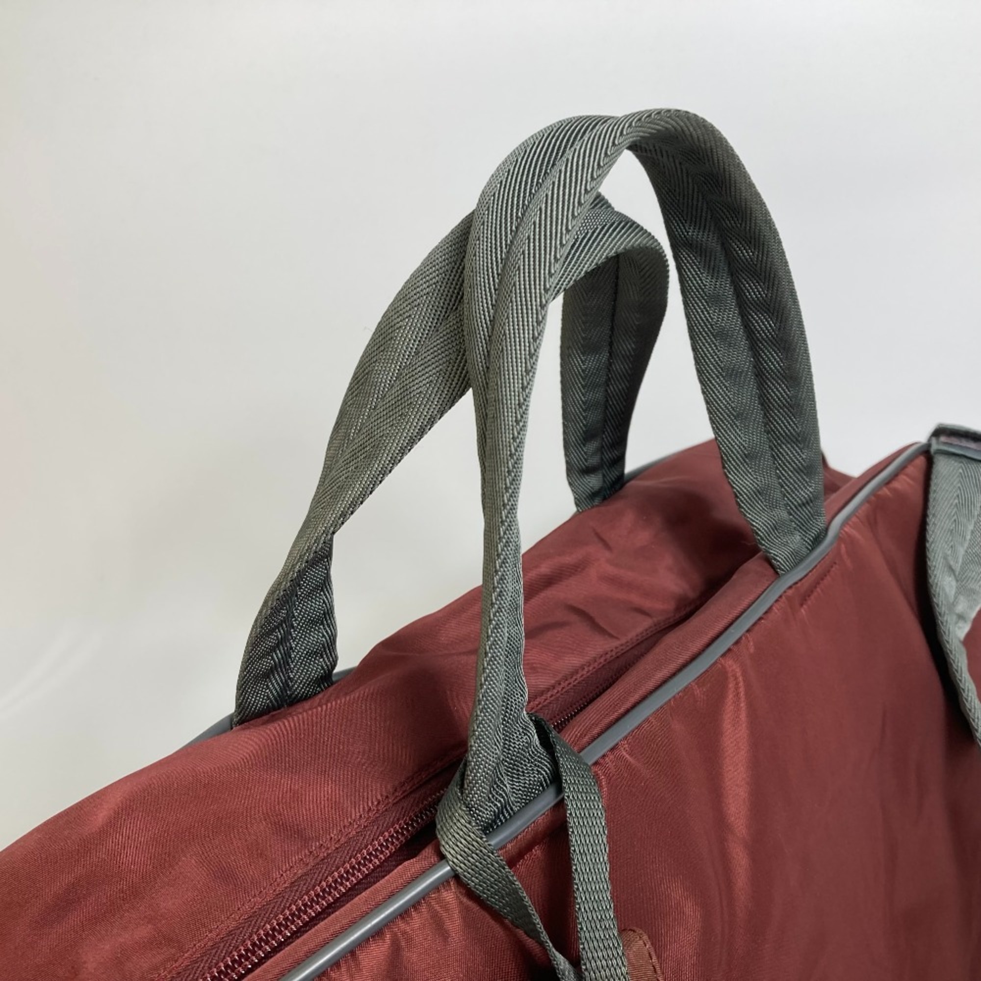 PRADA PRADA Sports Bag 2WAY Duffle Bag RedBrownBased