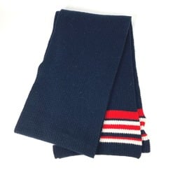 Moncler border tricolor SCIARPA TRICO Scarf Navy Red x White