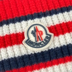 Moncler border tricolor SCIARPA TRICO Scarf Navy Red x White