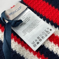 Moncler border tricolor SCIARPA TRICO Scarf Navy Red x White