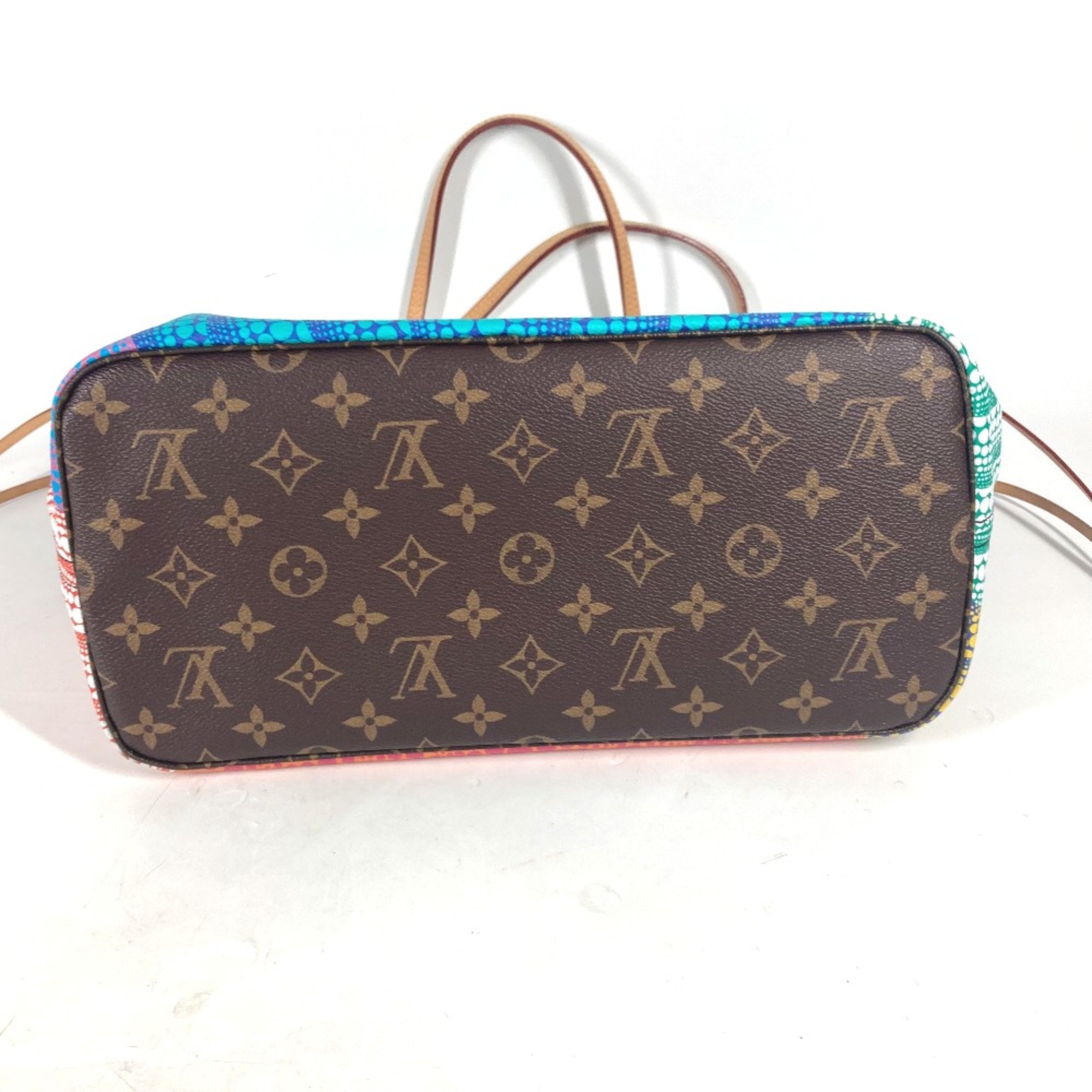 Louis Vuitton M46468 Monogram Pumpkin LV YK Yayoi Kusama collaboration Tote bag with shoulder pouch Shoulder Bag Brown