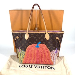 Louis Vuitton M46468 Monogram Pumpkin LV YK Yayoi Kusama collaboration Tote bag with shoulder pouch Shoulder Bag Brown