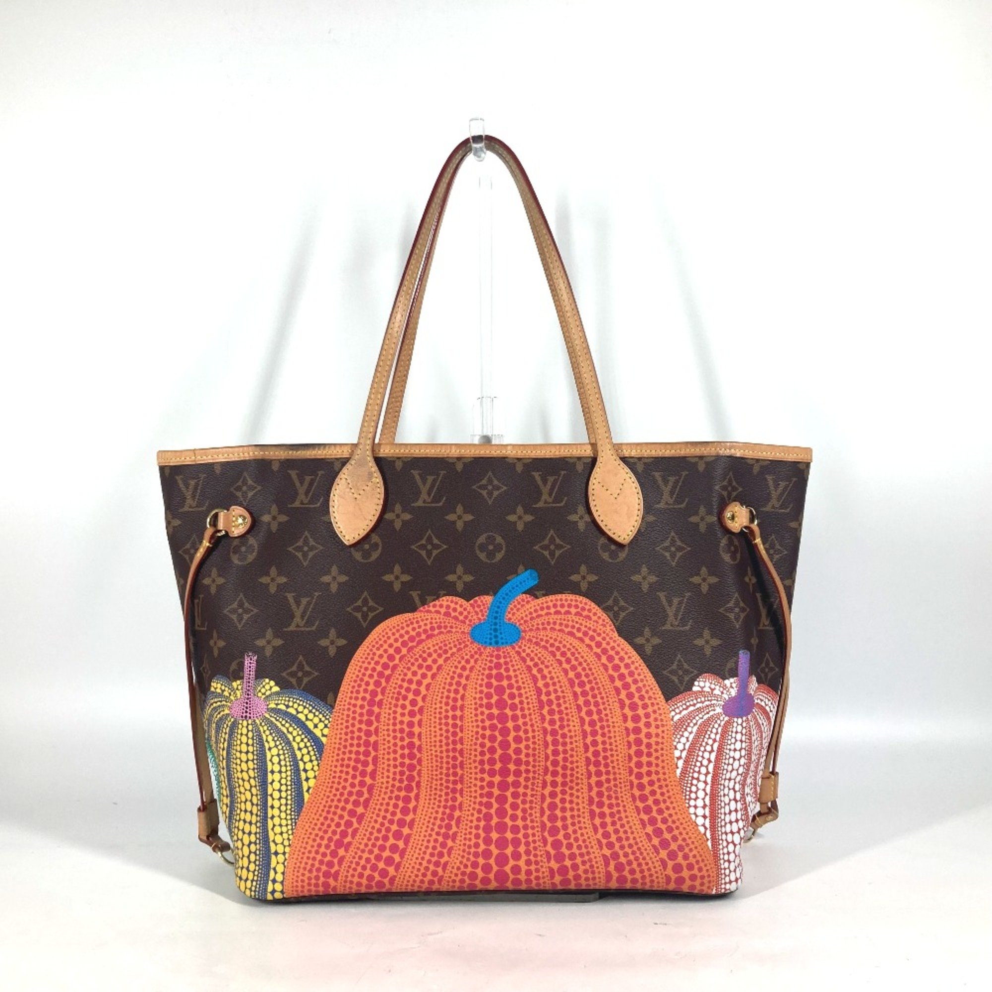 Louis Vuitton M46468 Monogram Pumpkin LV YK Yayoi Kusama collaboration Tote bag with shoulder pouch Shoulder Bag Brown