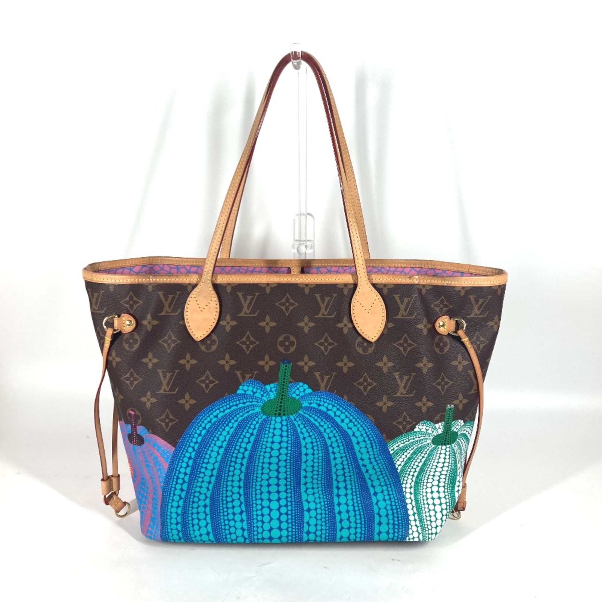 Louis Vuitton M46468 Monogram Pumpkin LV YK Yayoi Kusama collaboration Tote bag with shoulder pouch Shoulder Bag Brown