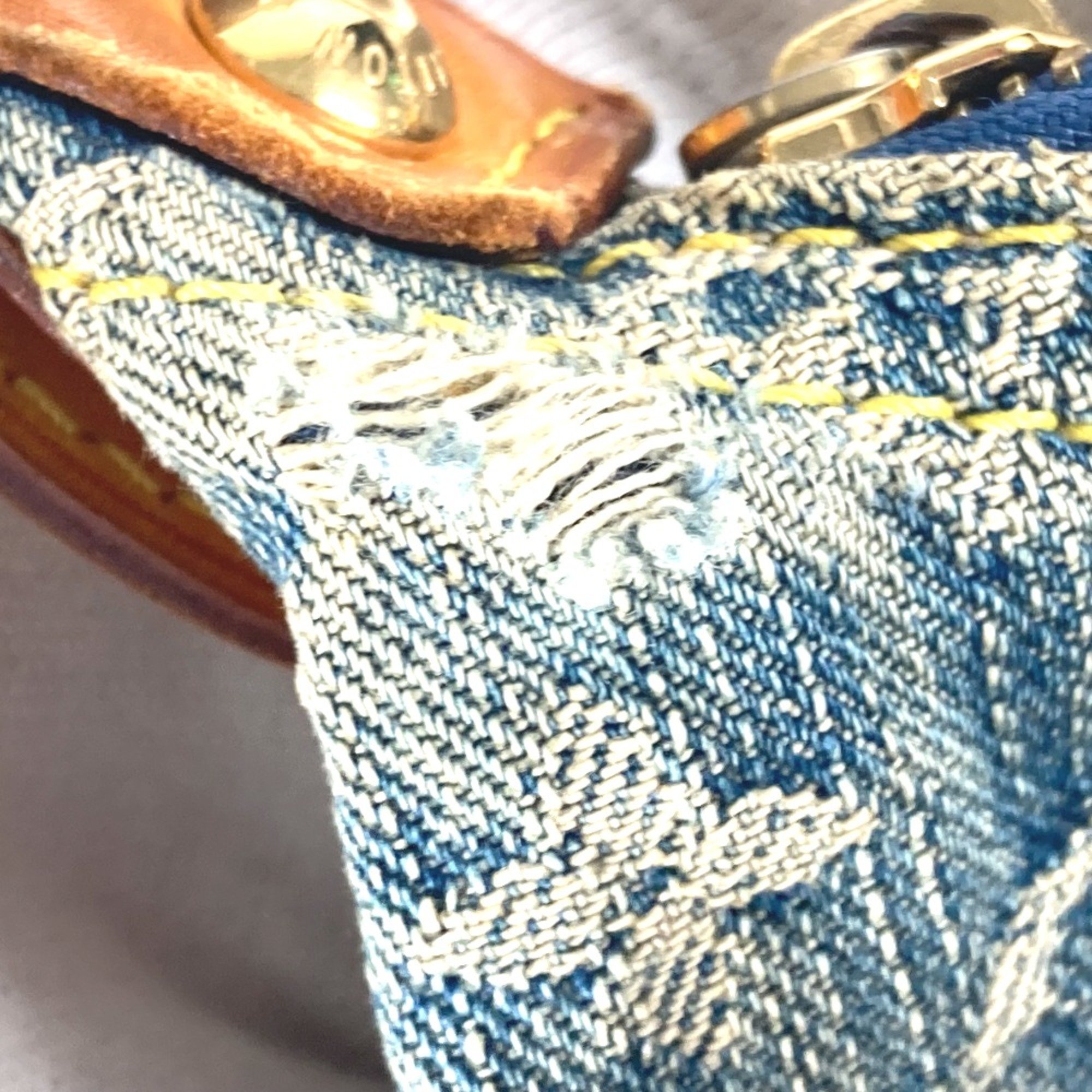 Louis Vuitton M95049 MonogramDenim Crossbody 2WAY Bag Hand Bag with replacement strap Shoulder Bag blue