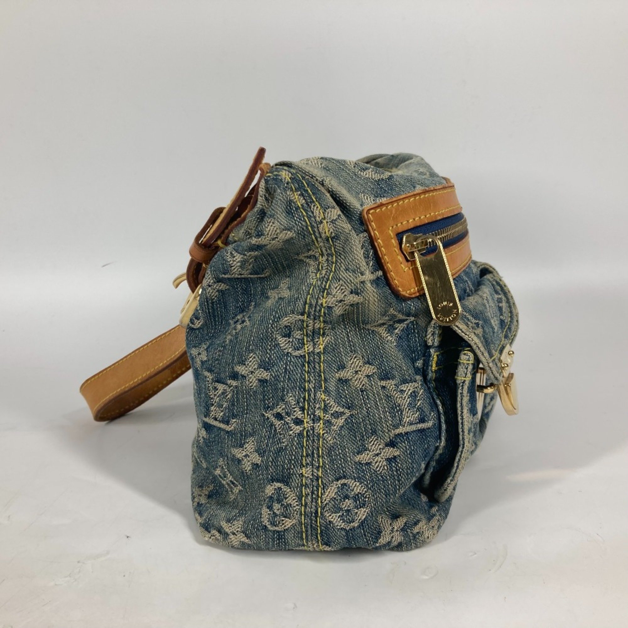 Louis Vuitton M95049 MonogramDenim Crossbody 2WAY Bag Hand Bag with replacement strap Shoulder Bag blue