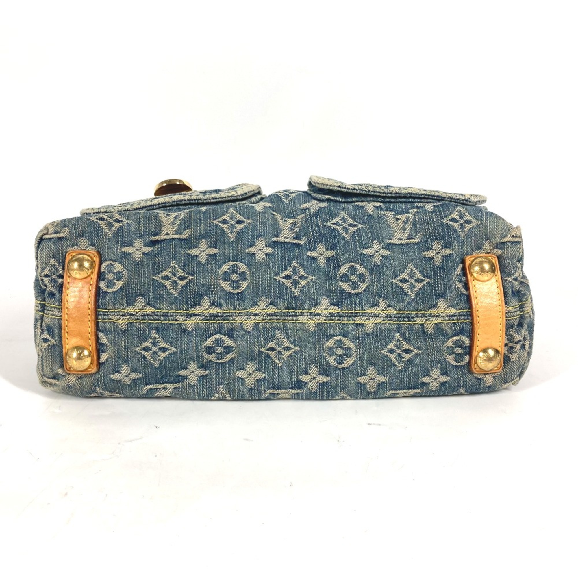 Louis Vuitton M95049 MonogramDenim Crossbody 2WAY Bag Hand Bag with replacement strap Shoulder Bag blue