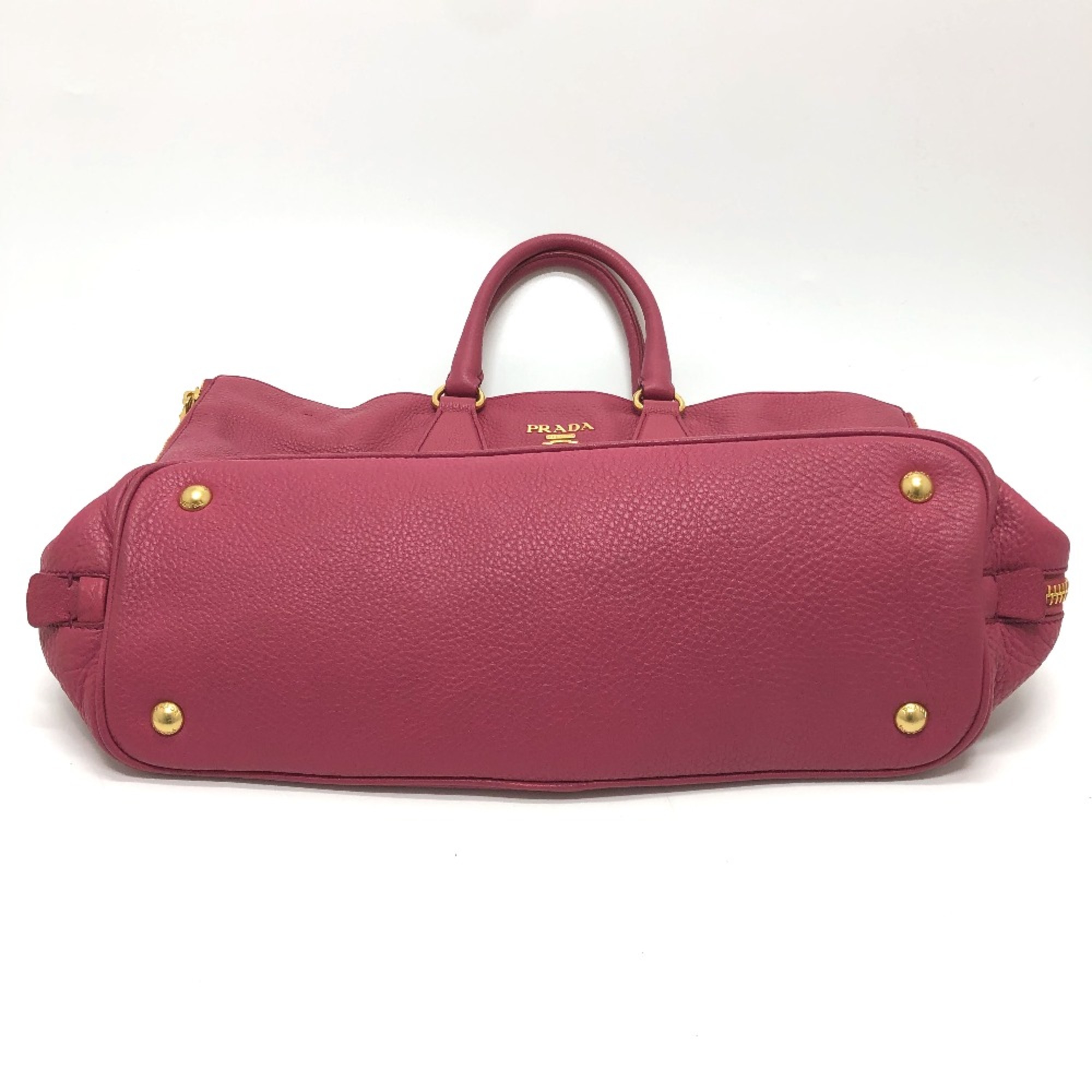 PRADA BN1713 logo Bag 2WAY Hand Bag pink GoldHardware