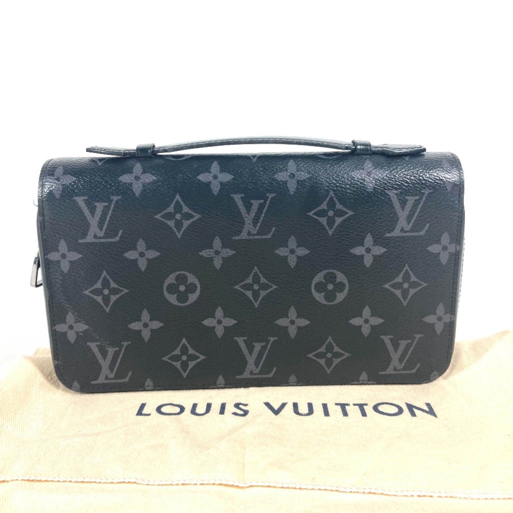 Louis Vuitton M61698 MonogramEclipse Bags Hand Bag Travel Cases Long Wallet Black