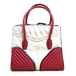 Miu Miu Biker Bag Hand Bag Shoulder Bag Crossbody Hand Bag White Red