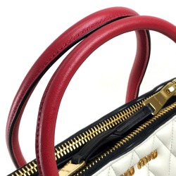 Miu Miu Biker Bag Hand Bag Shoulder Bag Crossbody Hand Bag White Red